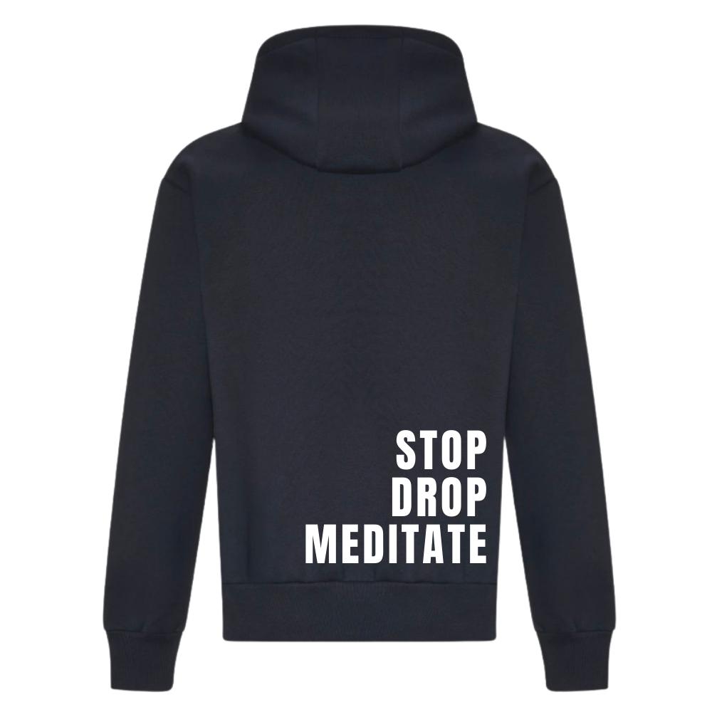 Stop Drop Meditate Range | Mental Health Hoodie | Navy